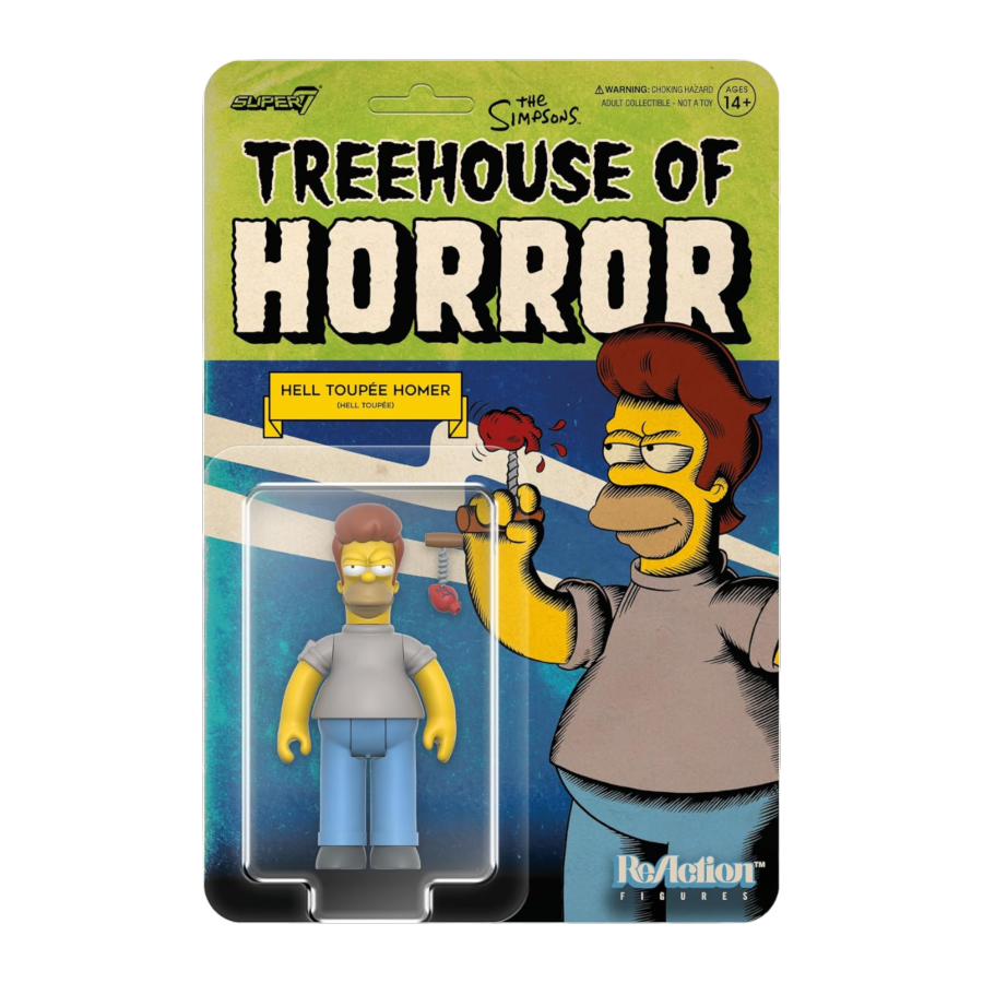 The Simpsons Hell Toupee Homer Tree House Of Horror 3.75'' ReAction Action Figure