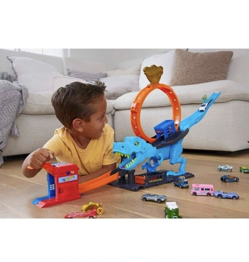 Hot Wheels City T-Rex Chomp Down Playset