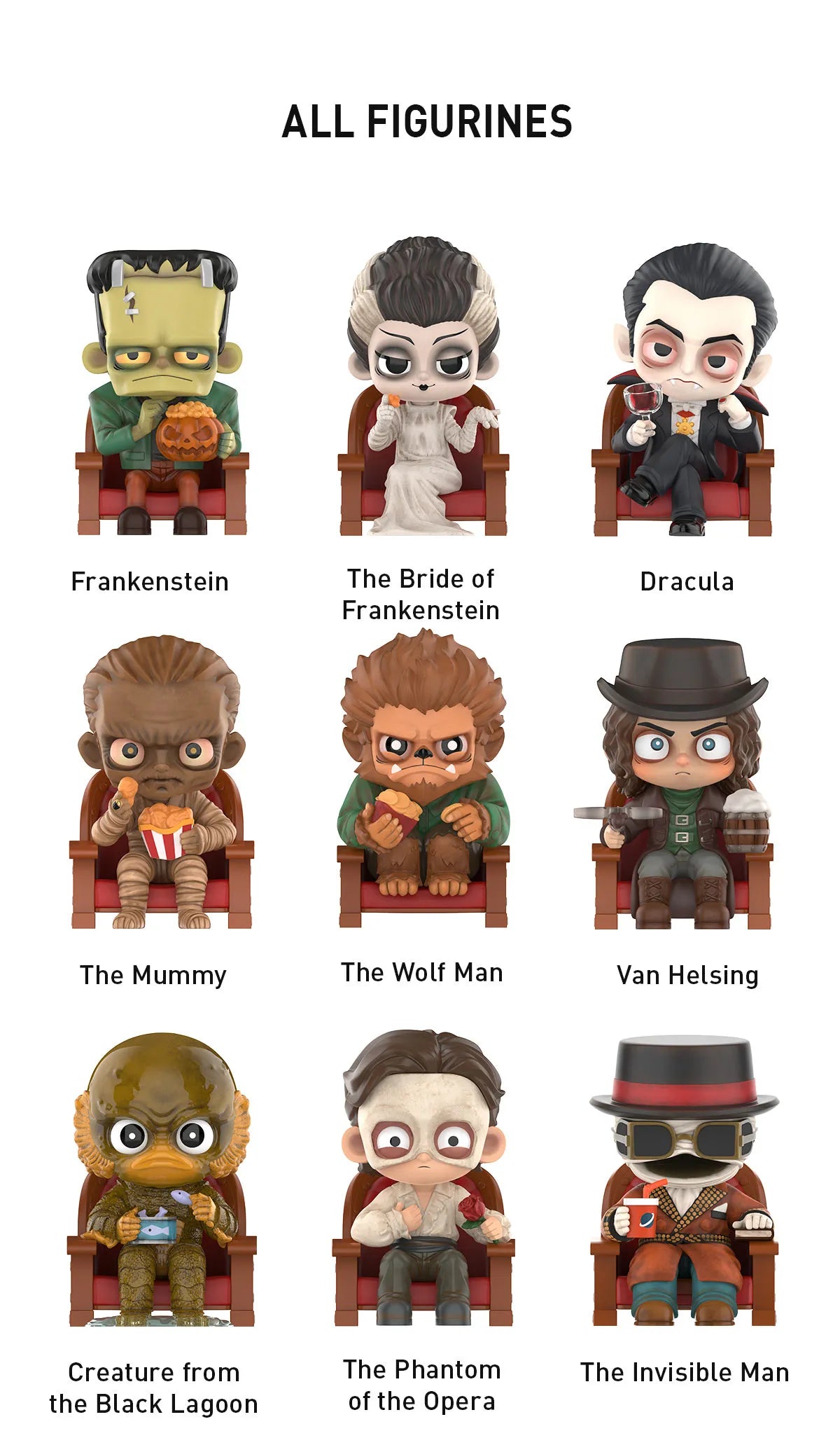 Universal Monsters Alliance Series Figures Whole Set