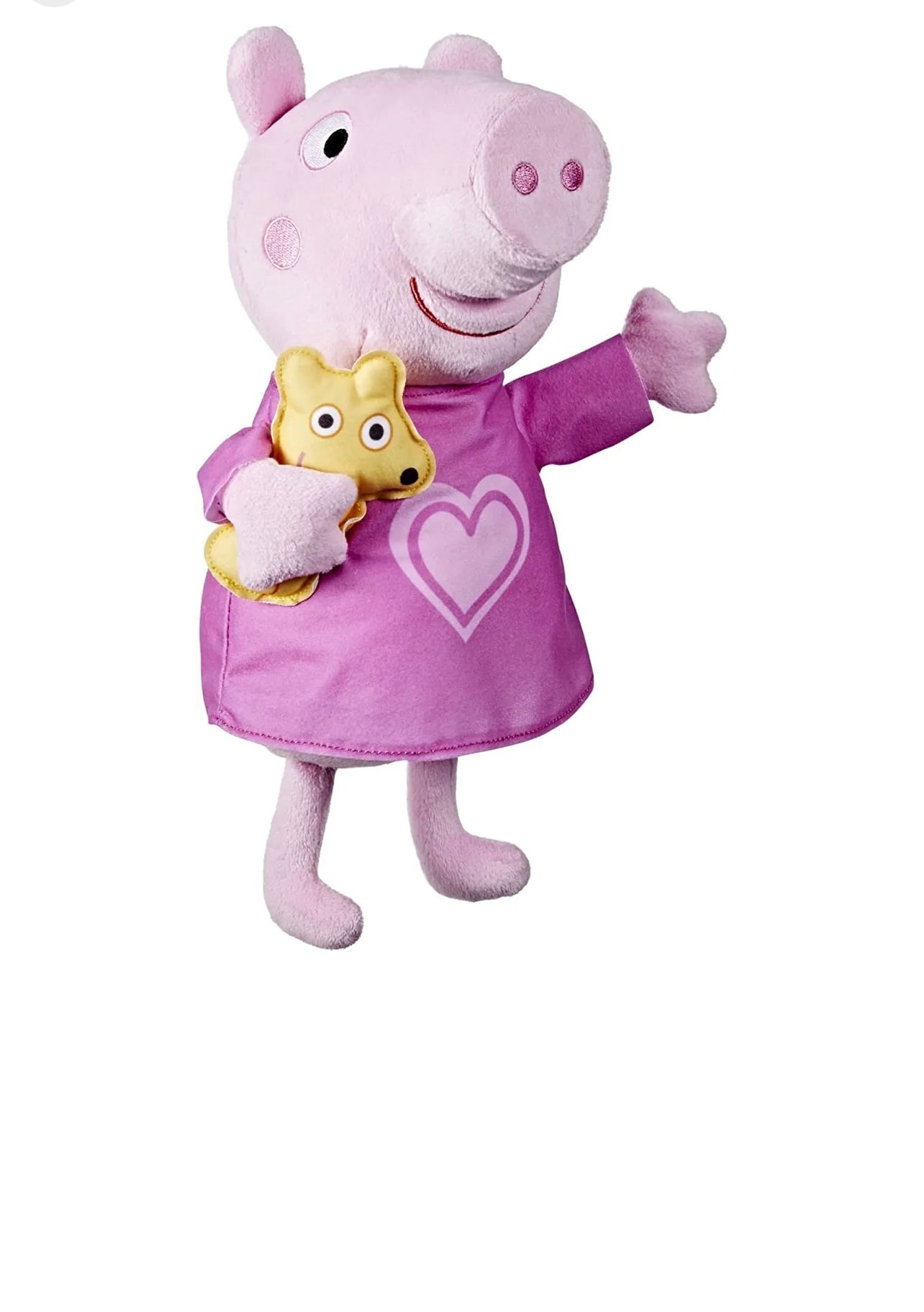 Peppa Pig Peppa’s Bedtime Lullabies Singing Plush Doll with Teddy Bear Sleep Toy