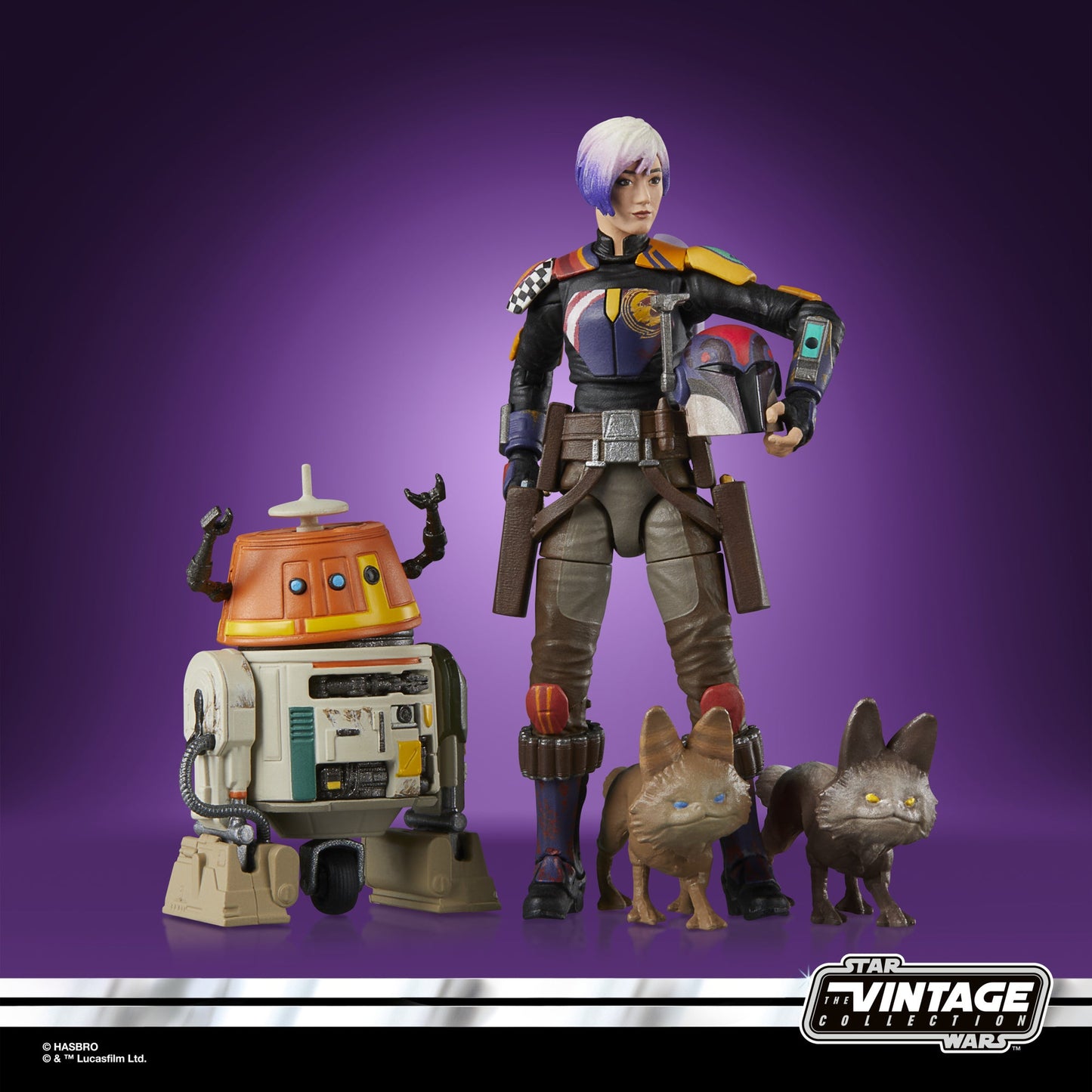 Star Wars The Vintage Collection Sabine Wren & Chopper C1-10P Action Figures
