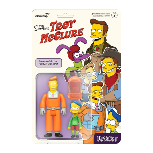 The Simpsons Troy McClure Someone's In The Kitchen With DNA 3.75'' ReAction Action Figure