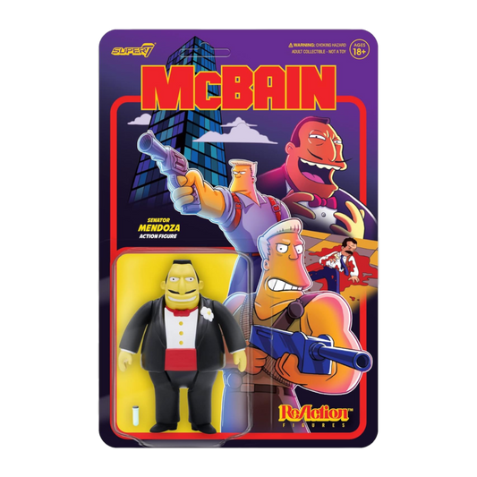 The Simpsons: McBain - Senator Mendozza 3.75'' ReAction Action Figure