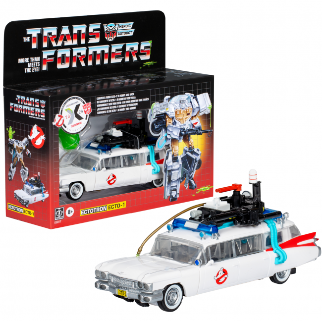 Ghost Buster toys cars figures Transformers Collaborative: Ghostbusters x Transformers Ectotron Ecto-1